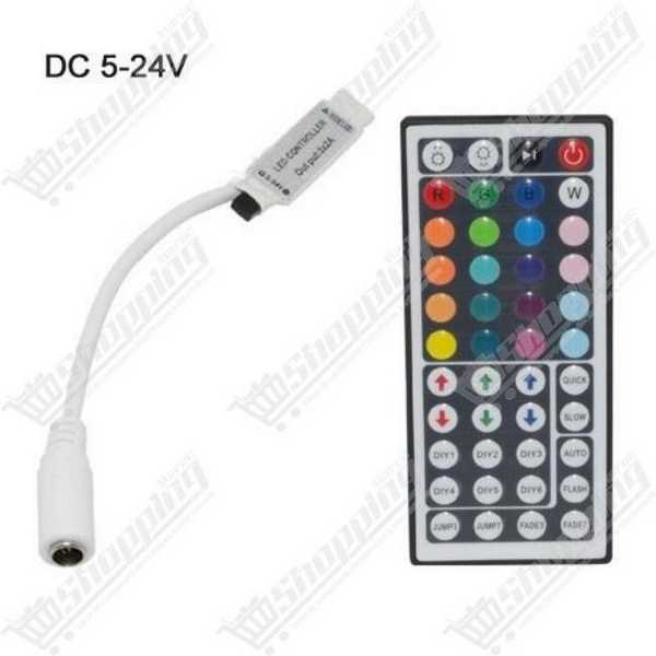 Contrôleur pour ruban LED RGB avec télécommande infrarouge 44 touches
