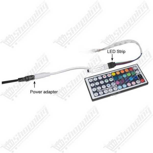 Contrôleur pour ruban LED RGB avec télécommande infrarouge 44 touches