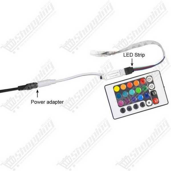 Télécommande IR 24 touches et contrôleur pour ruban LED RGB