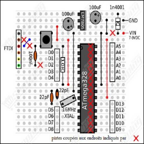 Kit DIY Microcontrôleur ATmega328P avec Bootloader