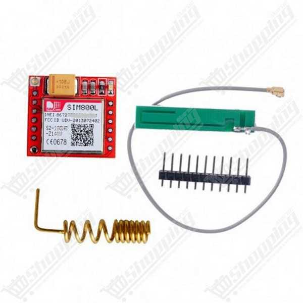 Module GSM GPRS SIM800L Quadri-Bande avec 2 Antennes
