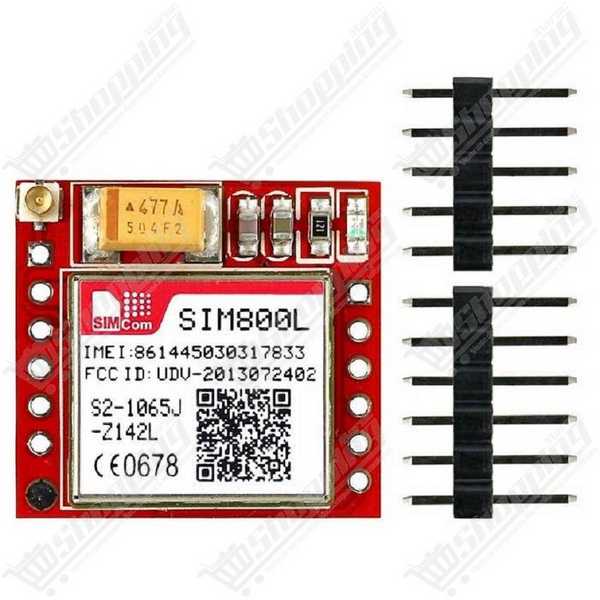 Module GSM GPRS SIM800L Quadri-Bande avec 2 Antennes