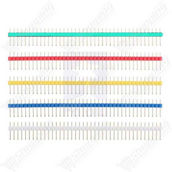 Barrette mâle 1x40 pins 2.54mm bleu
