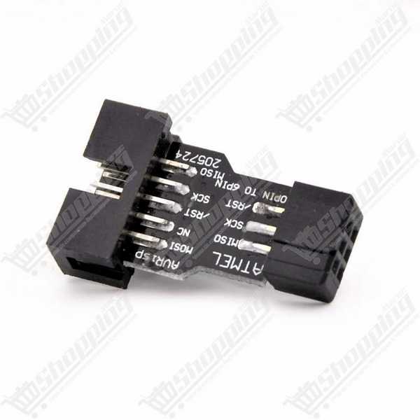 Adaptateur AVR ISP 10 pins vers 6 pins pour USBASP