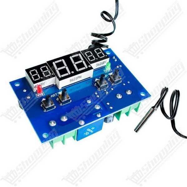 Thermostat numérique de température W1401 avec sonde NTC et affichage LED