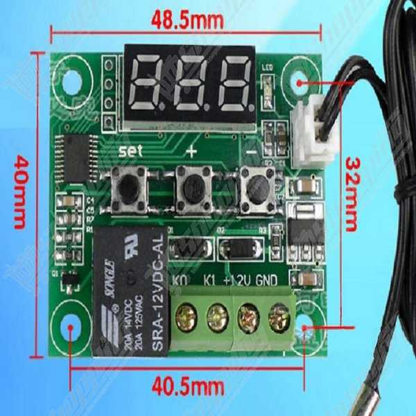 Thermostat numérique W1209 12V avec sonde de température