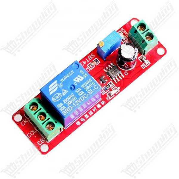 Module relais de temporisation NE555 12V DC réglable 0-10s