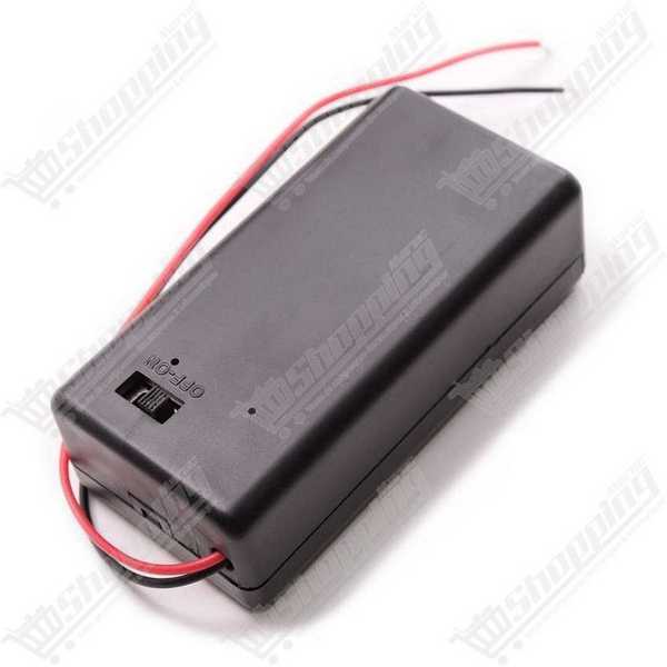 Support pour pile 9V avec interrupteur ON/OFF