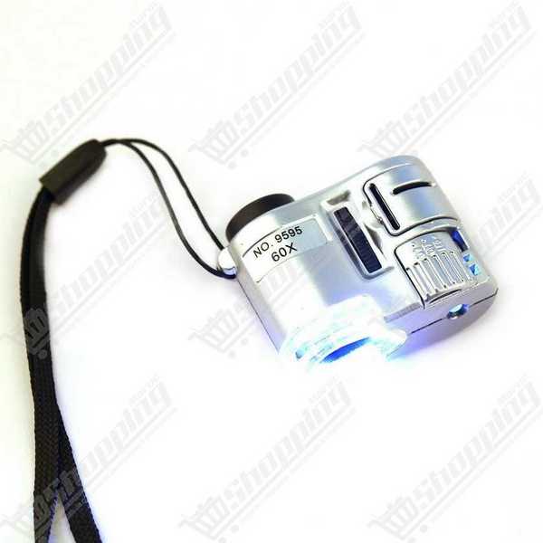 Mini Microscope de Poche 60X avec Éclairage LED
