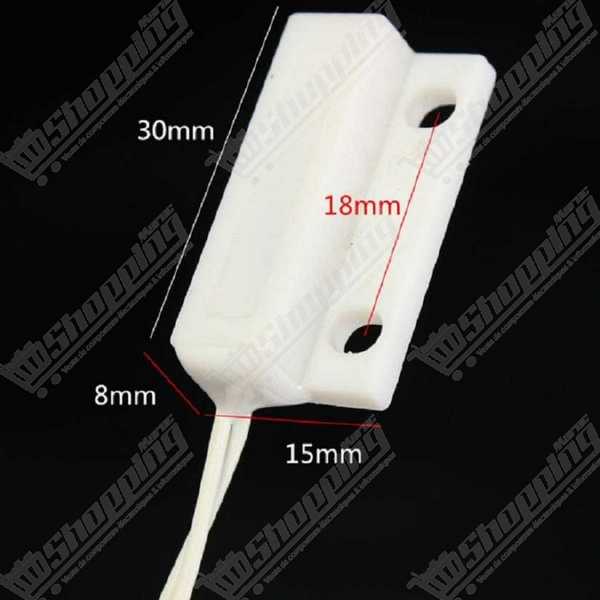 Contact magnétique d'ouverture filaire pour porte et fenêtre (330mm)