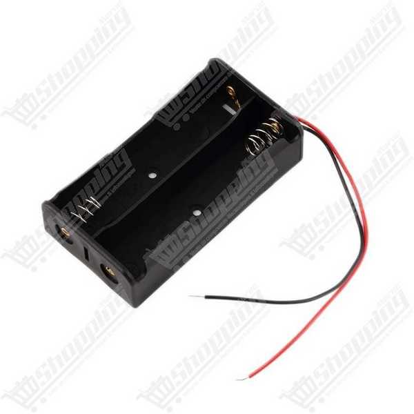 Support pour 2 batteries Li-Ion 18650 3.7V noir