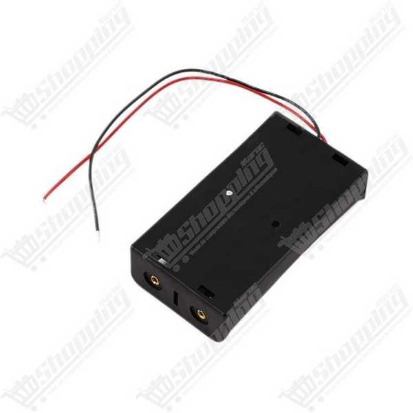 Support pour 2 batteries Li-Ion 18650 3.7V noir