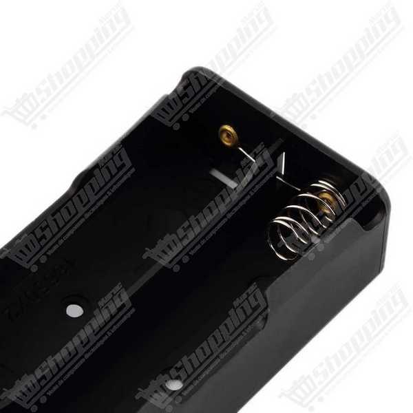 Support pour 2 batteries Li-Ion 18650 3.7V noir