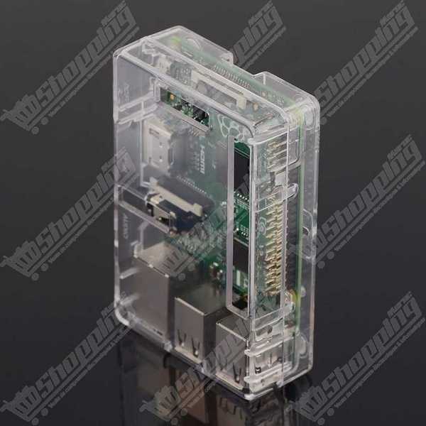 Boîtier transparent en ABS pour Raspberry Pi 3 Model B, B+ et 2 avec 3 dissipateurs thermiques en aluminium.