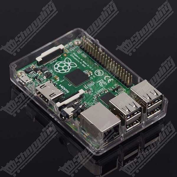 Boîtier transparent en ABS pour Raspberry Pi 3 Model B, B+ et 2 avec 3 dissipateurs thermiques en aluminium.