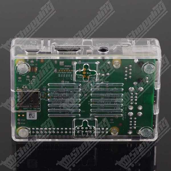 Boîtier transparent en ABS pour Raspberry Pi 3 Model B, B+ et 2 avec 3 dissipateurs thermiques en aluminium.
