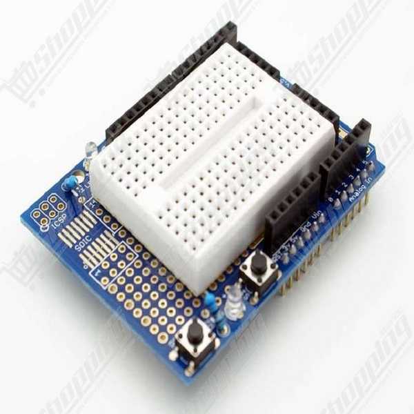 Shield de prototypage pour Arduino Uno avec mini plaque d'essai