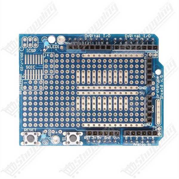 Shield de prototypage pour Arduino Uno avec mini plaque d'essai
