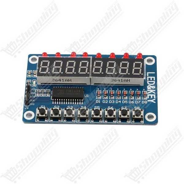 Module TM1638 afficheur 8 chiffres, 8 LEDs et 8 boutons