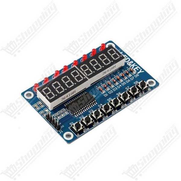 Module TM1638 afficheur 8 chiffres, 8 LEDs et 8 boutons