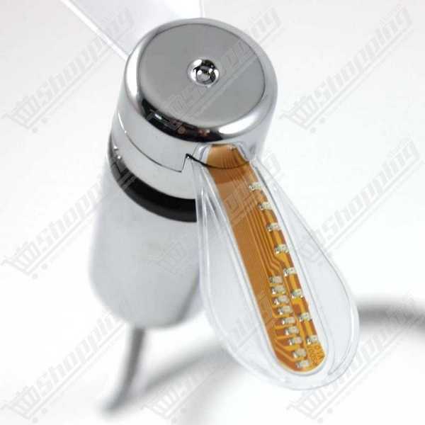 Mini ventilateur USB flexible avec horloge LED