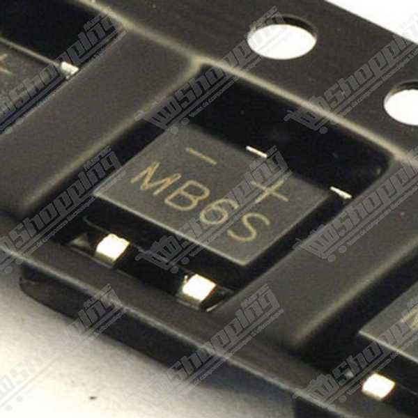 Pont redresseur MB6S 0.5A 600V SMD SOP-4