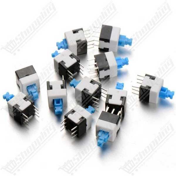 Interrupteur bouton poussoir double 8x8mm 6 broches