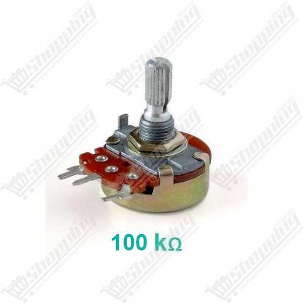 Potentiomètre linéaire B100K 100K ohm 15mm avec écrou et rondelle