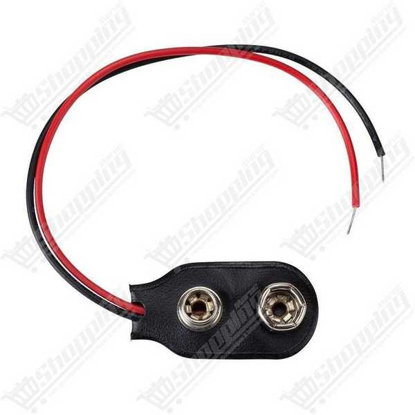 Connecteur de pile 9V avec fils (sans jack)