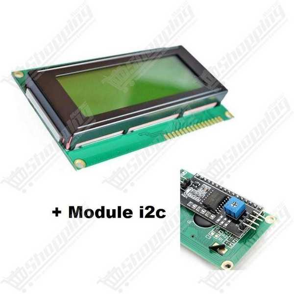 Afficheur LCD 2004 (20x4) avec Interface I2C 5V