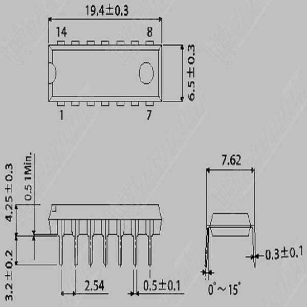 Circuit Intégré CD4066 Commutateur Analogique Quadruple DIP-14