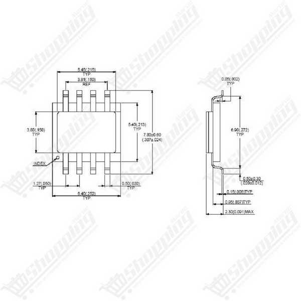 Convertisseur de tension CMOS ICL7660 SOP-8