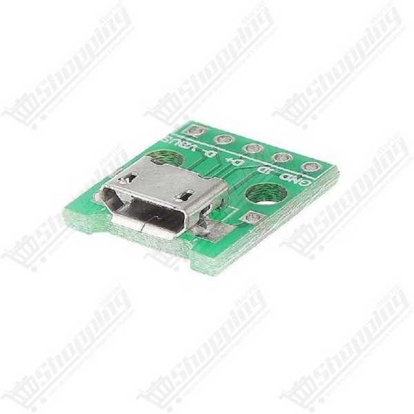 Adaptateur Micro USB Femelle Type B vers DIP 5 Broches PCB