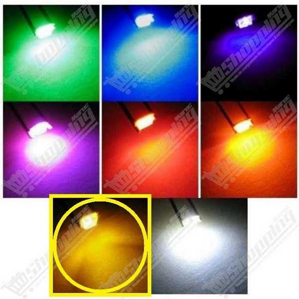 Lot de 5 LEDs SMD 1206 - Blanc, Rouge, Jaune, Bleu, Vert