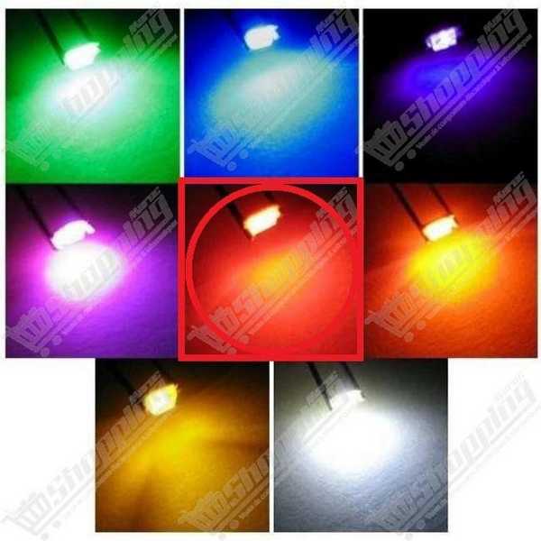 Lot de 5 LEDs SMD 1206 - Blanc, Rouge, Jaune, Bleu, Vert