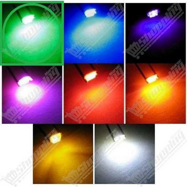 Lot de 5 LEDs SMD 1206 - Blanc, Rouge, Jaune, Bleu, Vert