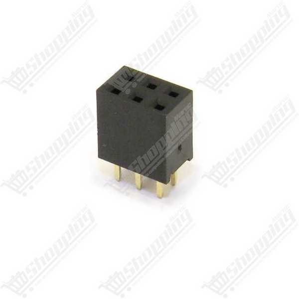 Connecteur Barrette Femelle 2.54mm 2x3 Pins Double Rangée