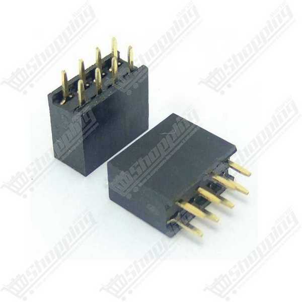 Connecteur Barrette Femelle 2x4 Pins 2.54mm Double Rangée