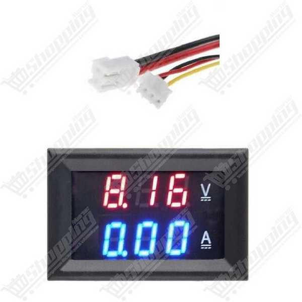 Voltmètre Ampèremètre Numérique DC 100V 10A à Double Affichage LED