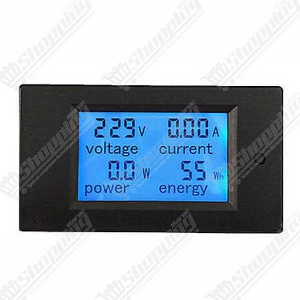 Voltmètre Ampèremètre Wattmètre Numérique DC 100V 20A - Compteur d'Énergie