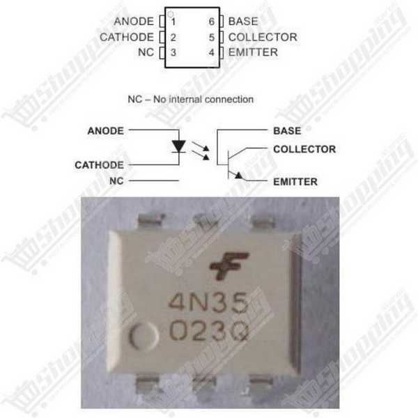 Optocoupleur 4N35 Fairchild DIP-6