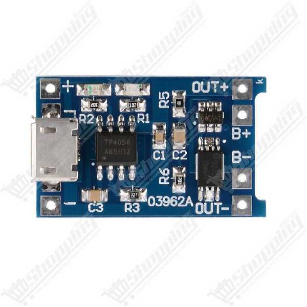 Module chargeur de batterie Lithium 18650 TP4056 1A avec protection