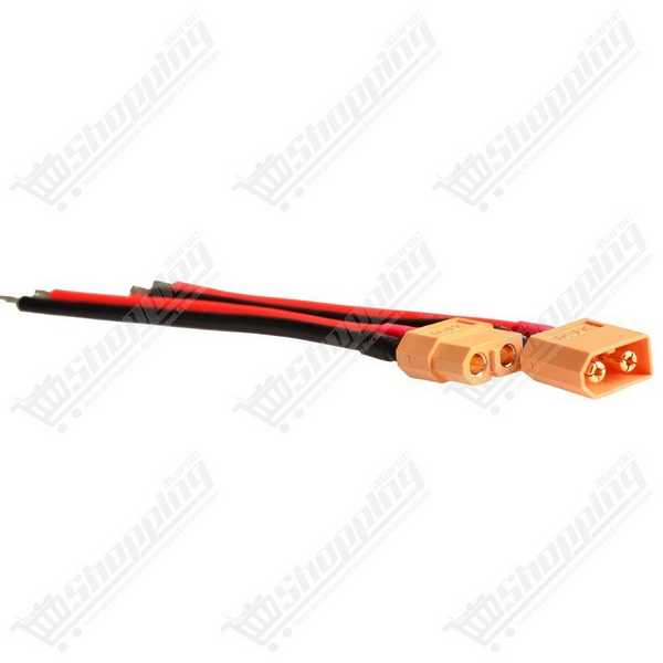 Paire de connecteurs XT60 mâle et femelle avec câbles pour batterie LiPo