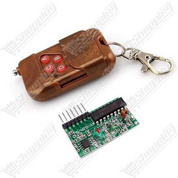 Kit télécommande et récepteur sans fil RF 433MHz 4 canaux 2262/2272