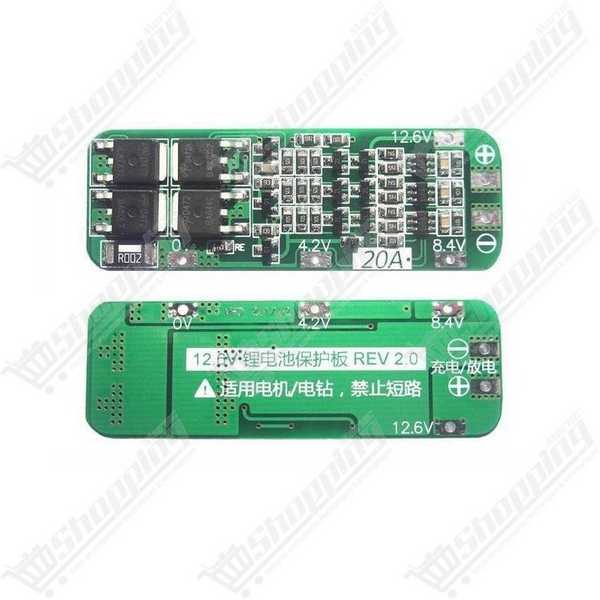 Module de Protection BMS 3S 20A 12.6V pour Batterie Lithium-ion 18650