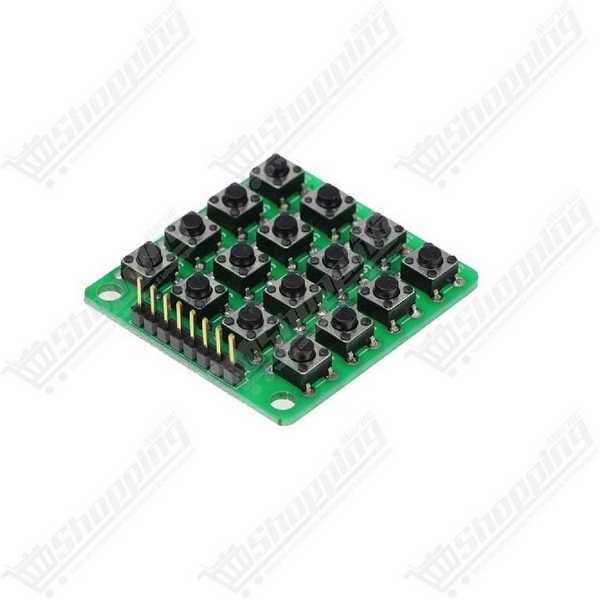 Clavier matriciel 4x4 à 16 touches et 8 broches