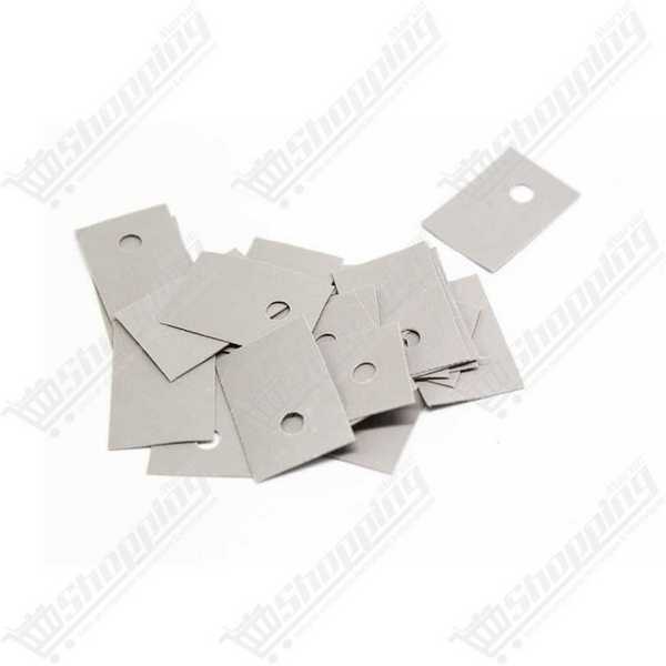 Lot de 10 pads isolants en silicone pour dissipateur thermique 1.9 x 1.4 cm