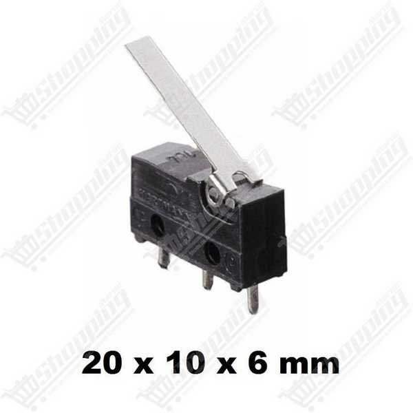 Micro-interrupteur fin de course 20x10x6mm avec levier