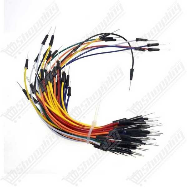 Kit de 65 câbles de connexion Jumper Mâle-Mâle pour plaque d'essai