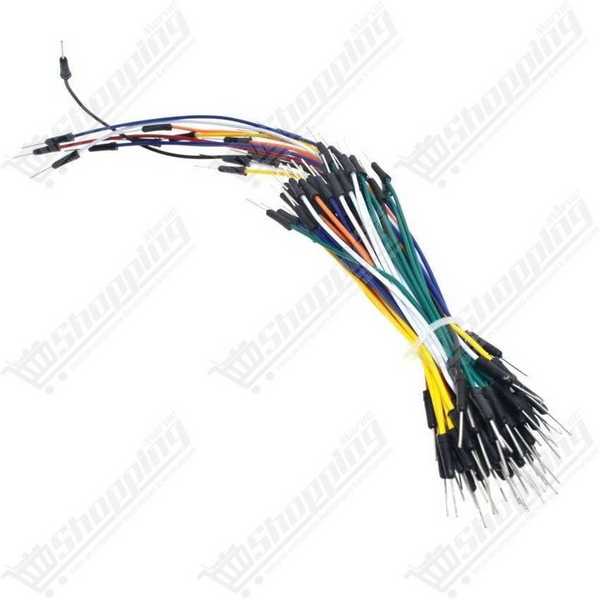 Kit de 65 câbles de connexion Jumper Mâle-Mâle pour plaque d'essai